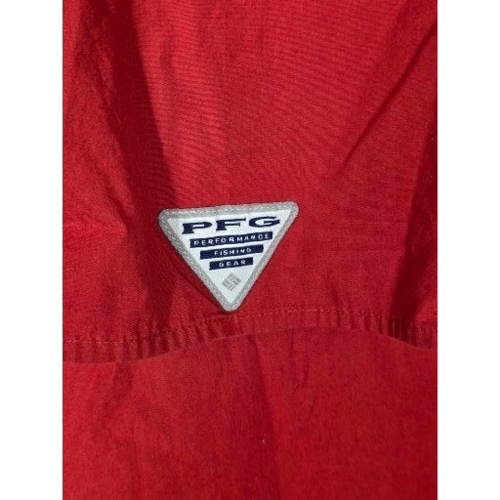 Columbia Mens Red Short Sleeve Fishing Shirt vented Back Button Up‎ Sz XL Casual - Picture 9 of 10